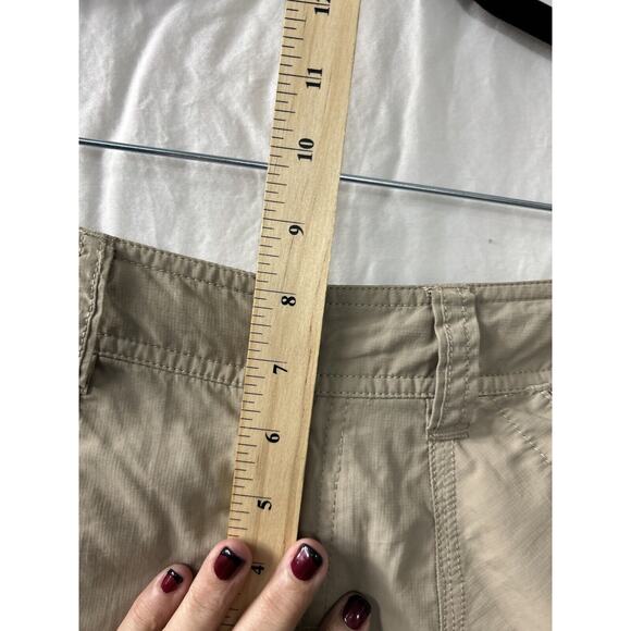 The North Face Womens Hiking Performance Trail Shorts Sz 4 Khaki Brown Gorpcore - Picture 11 of 16